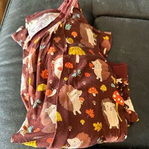 Little Sleepies Hedgehog 2 piece long sleeve/pants. Like New! Limited Print.